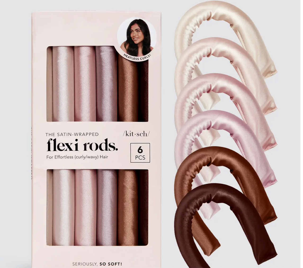 Satin Wrapped Flexi Rods - 6pc Set