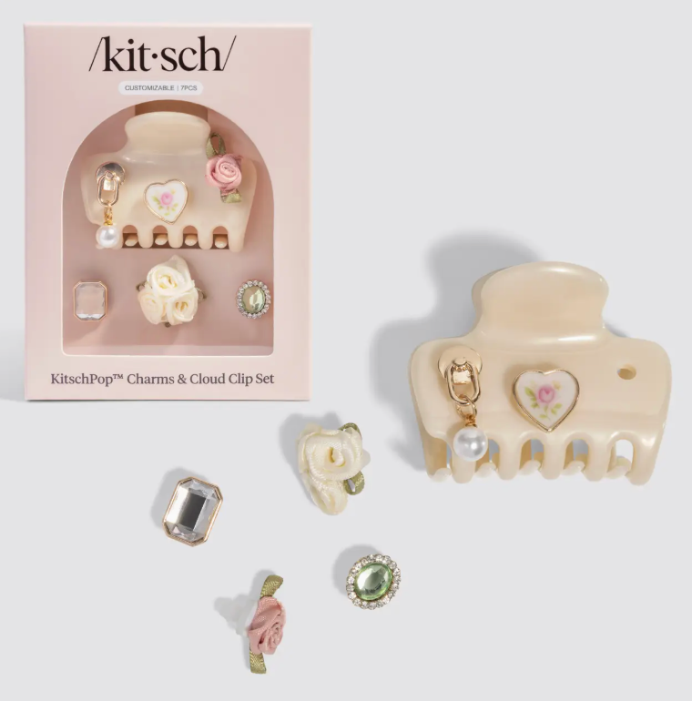 Kitschpop™️ Cloud Clip 7pc Set Vintage - Pearlized Cream