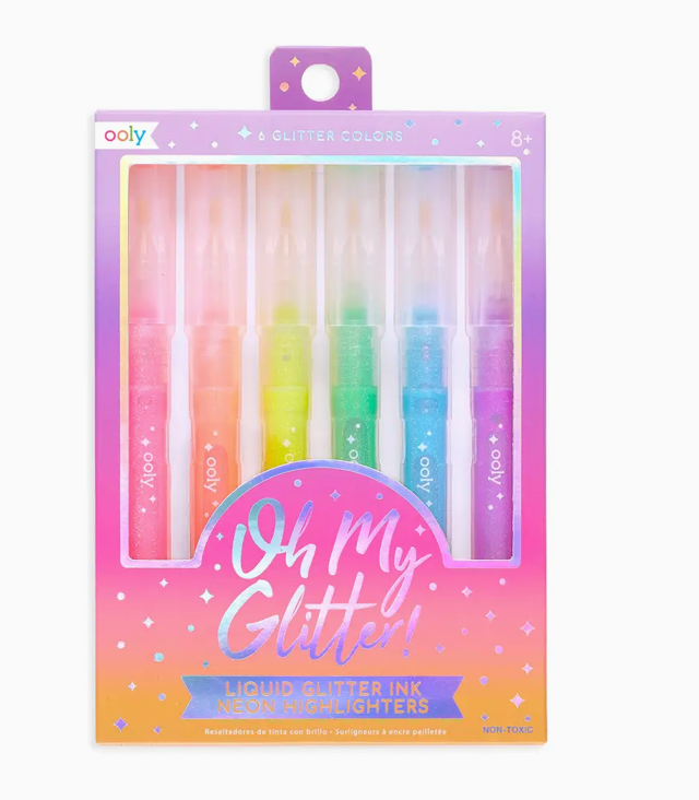 Oh My Glitter!: Liquid Glitter Ink Neon Highlighters