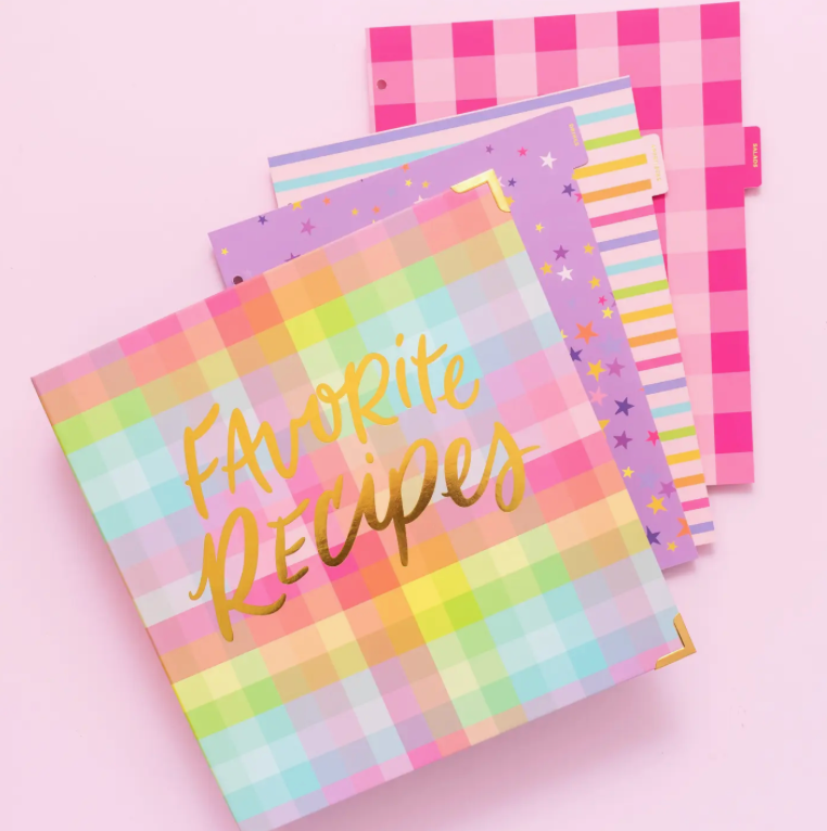 3-Ring Recipe Binder w/ 8 Recipe Tabs