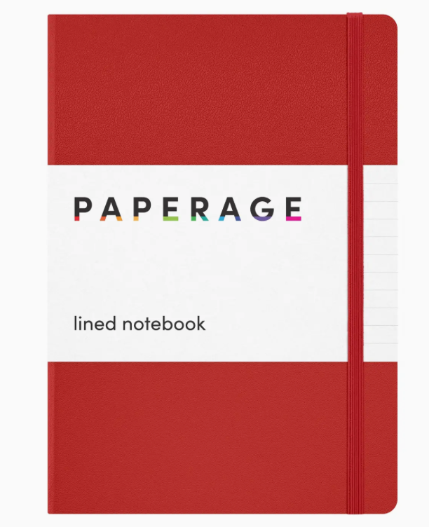 160PG Casebound Lined Journal Notebook- Red