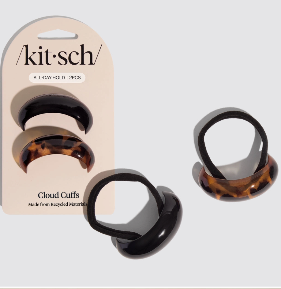 Black & Tort Cloud Cuffs - Medium