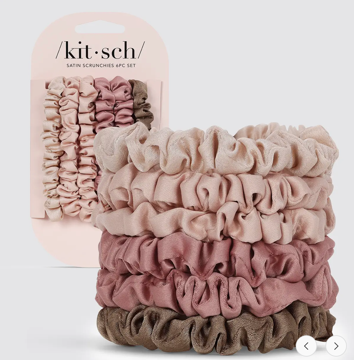 Ultra Petite Satin Scrunchies 6pc- Terracotta