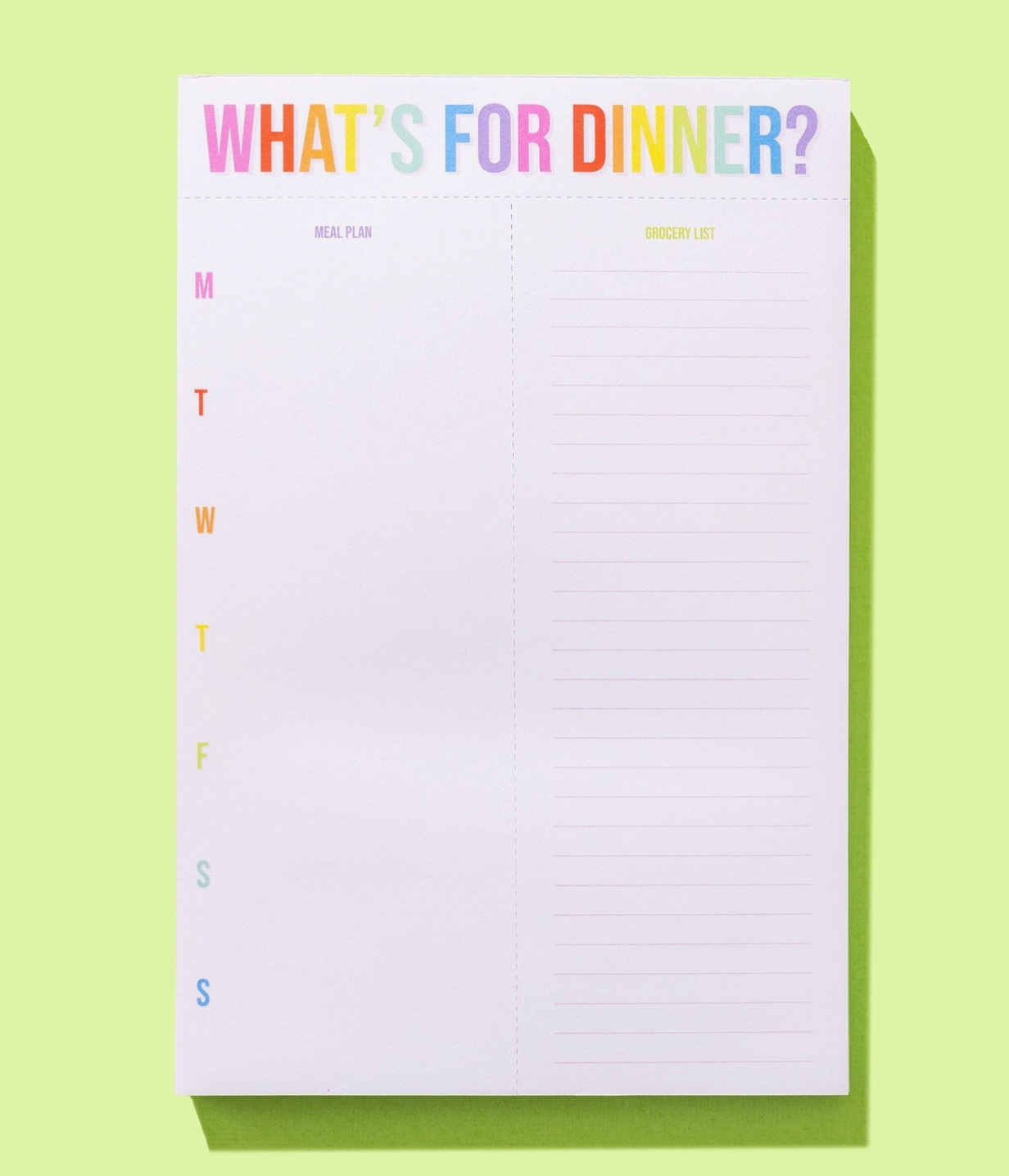 Meal Planning Notepad- What's for Dinner