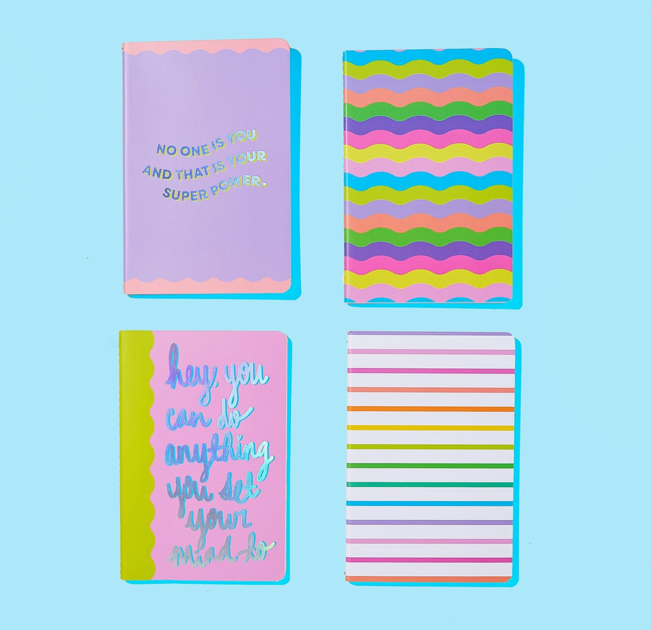 Mini Notebook Set- Neon & Foil