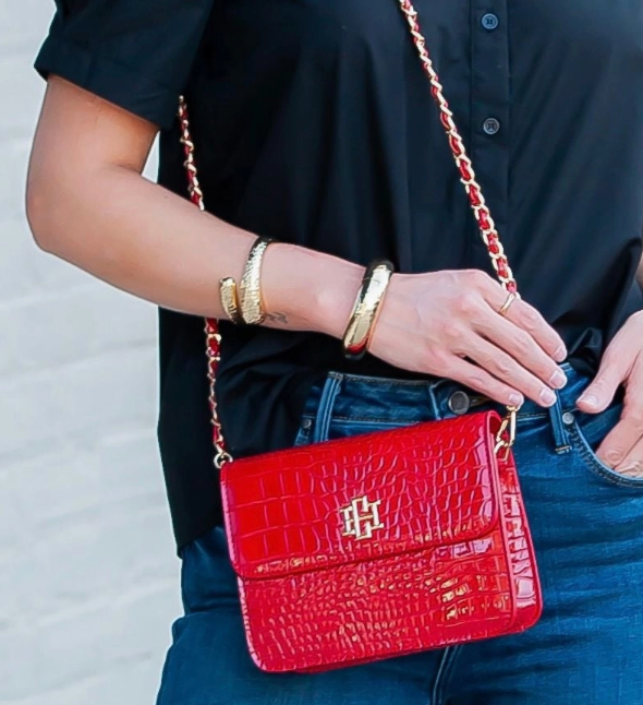 {CH} Evelyn Crossbody Red Patent EC