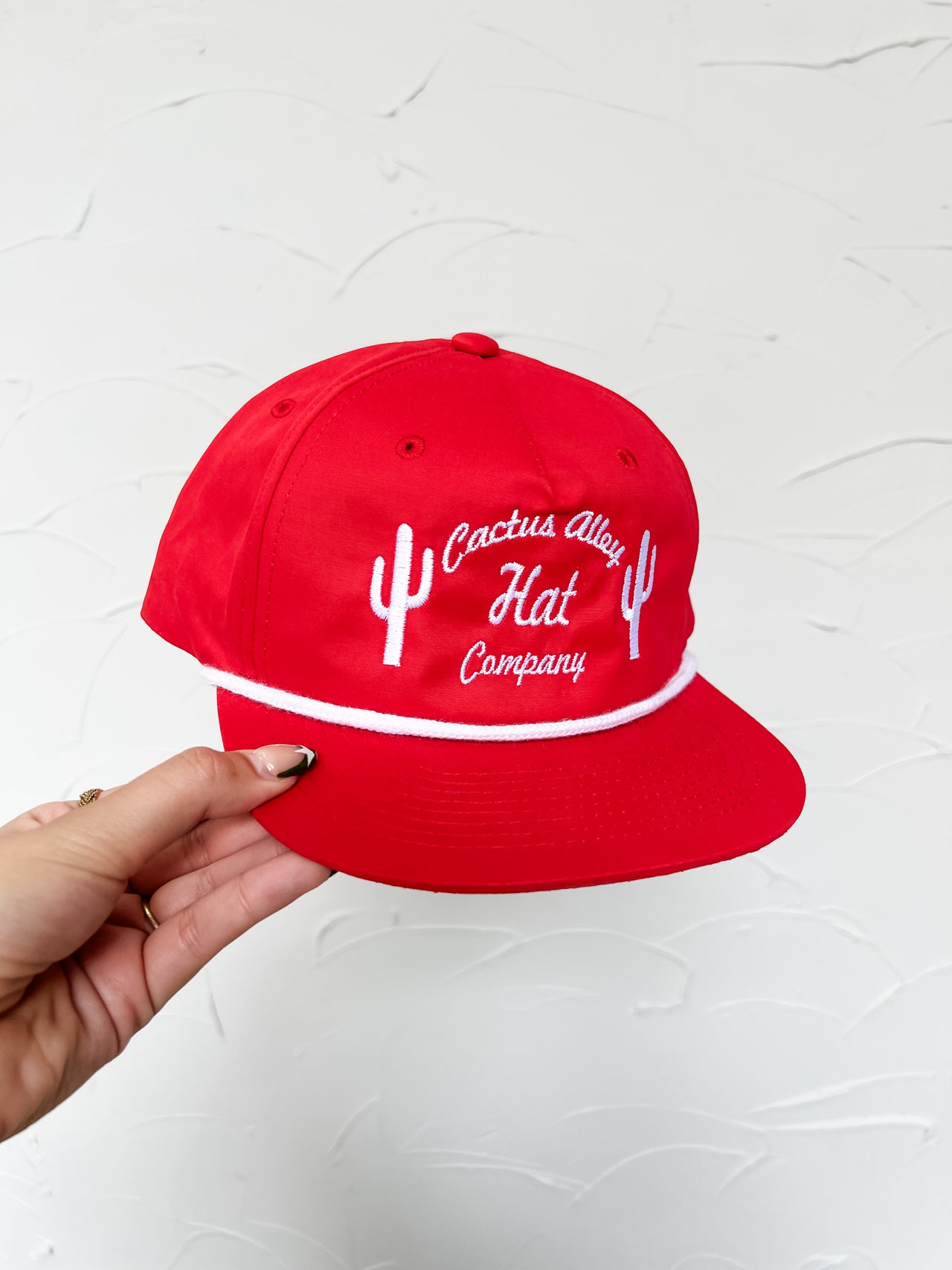 The Cactus Hat- Red/White Rope