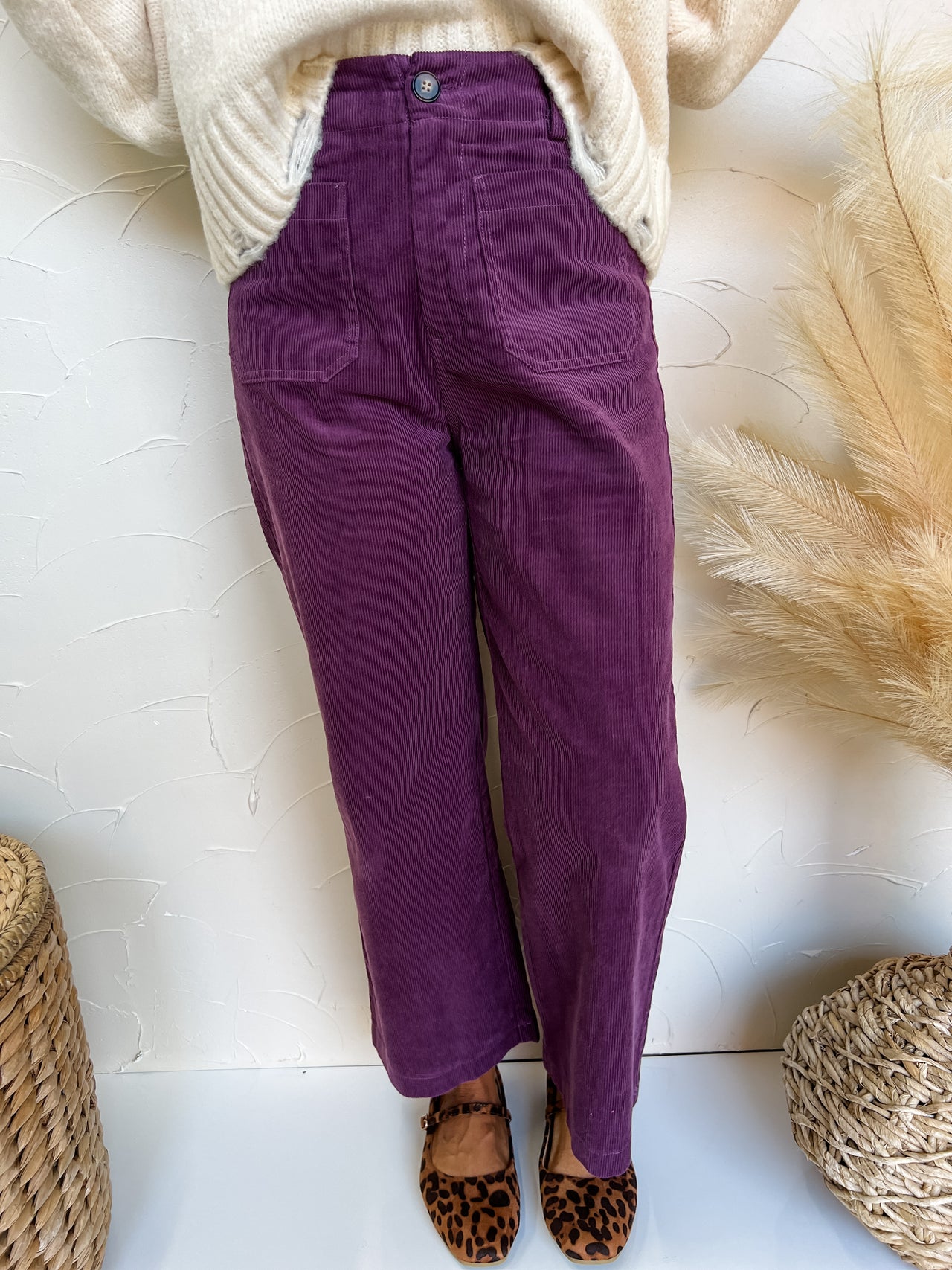 Turning Point Purple Corduroy Wide Leg Pants