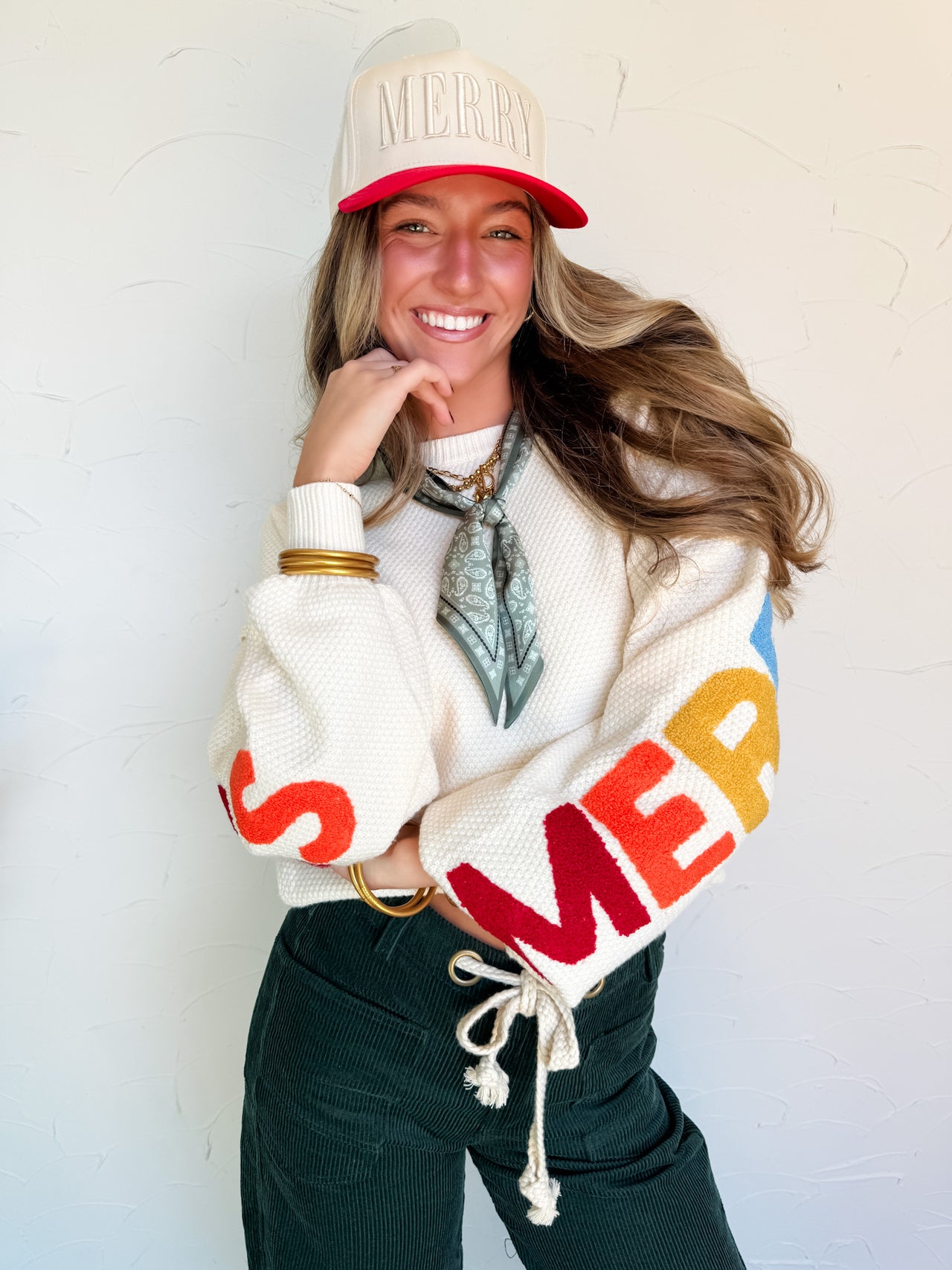 Big & Bold Merry Christmas Knit Sweater