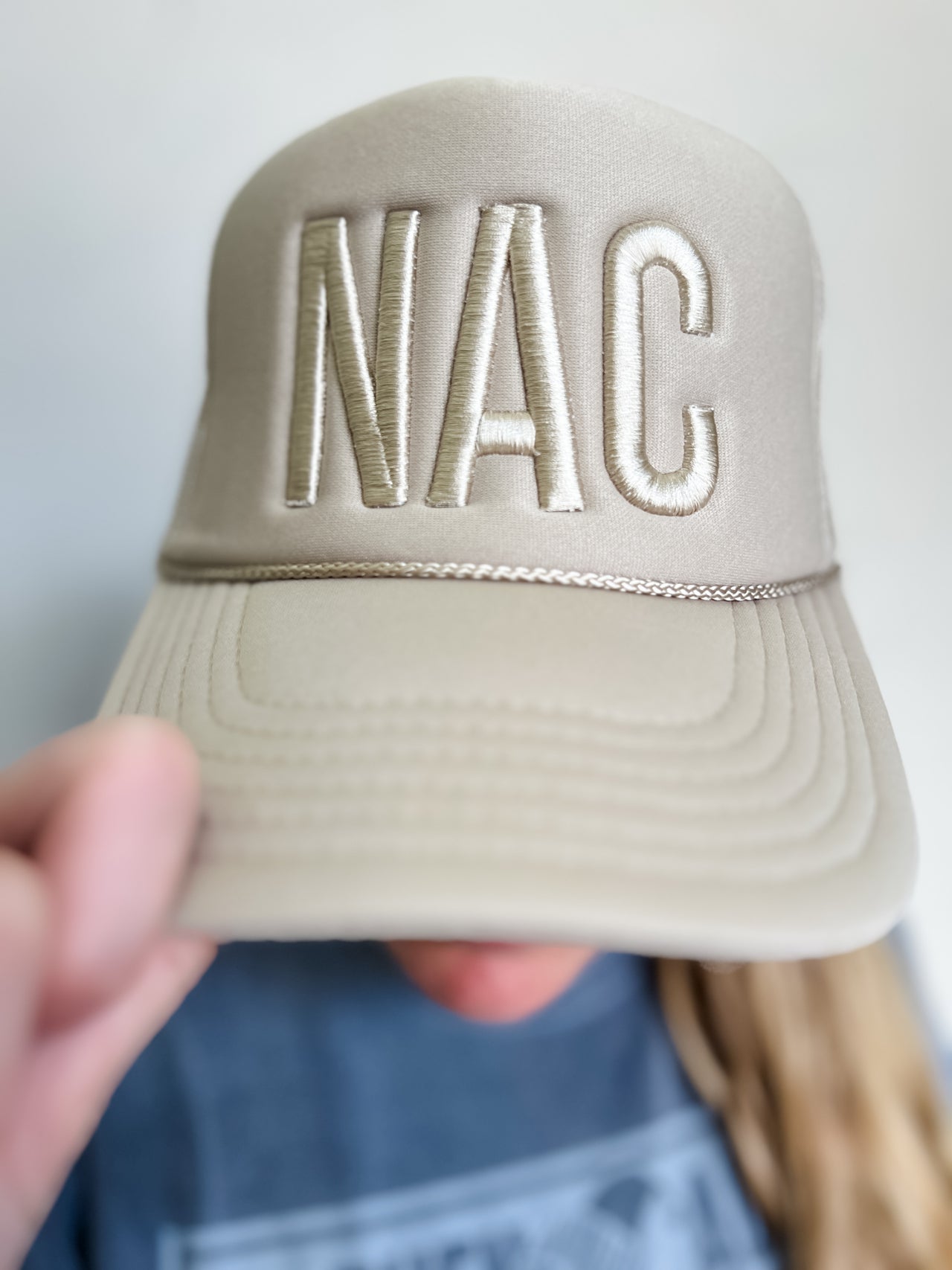 NAC Embroidered Puff Hat- Khaki