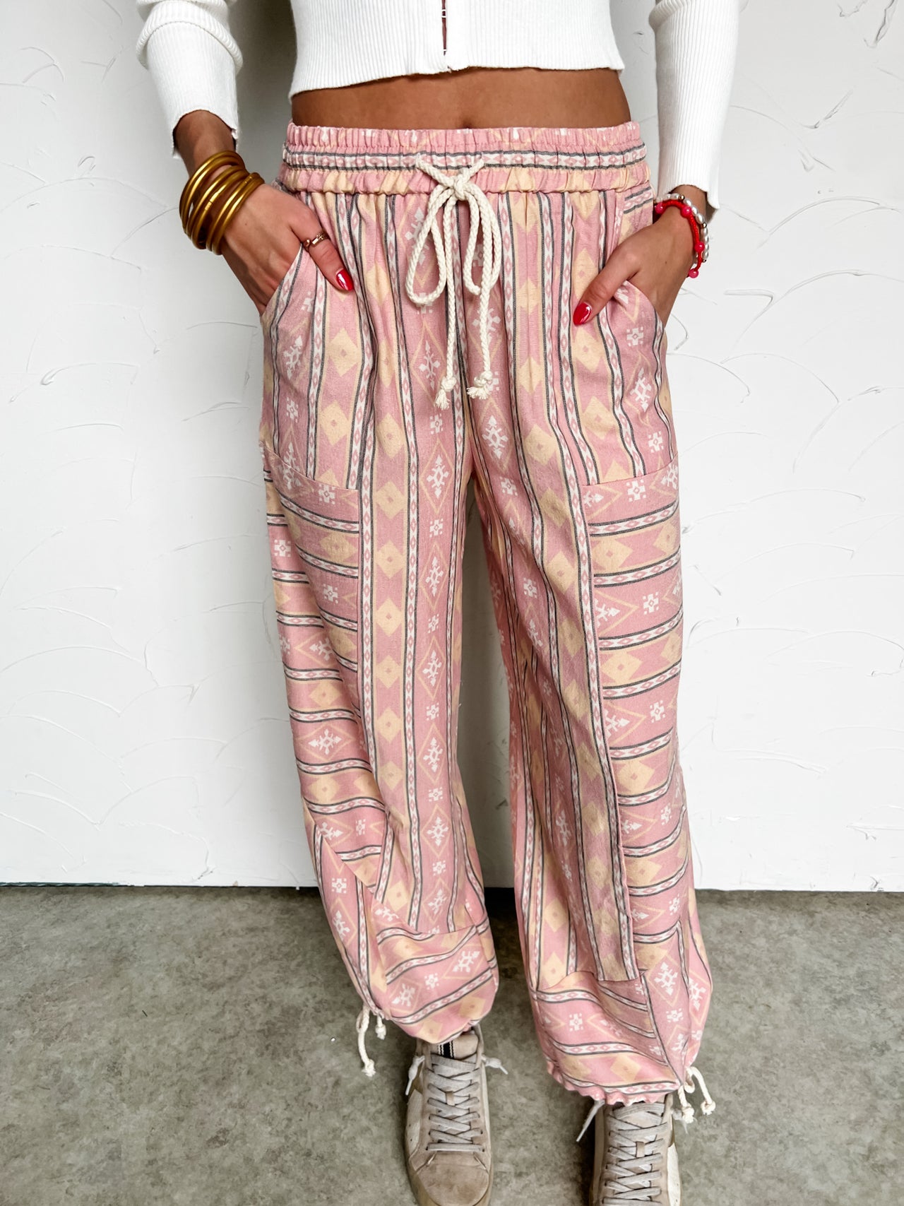 Until I Found You Aztec Parachute Pants