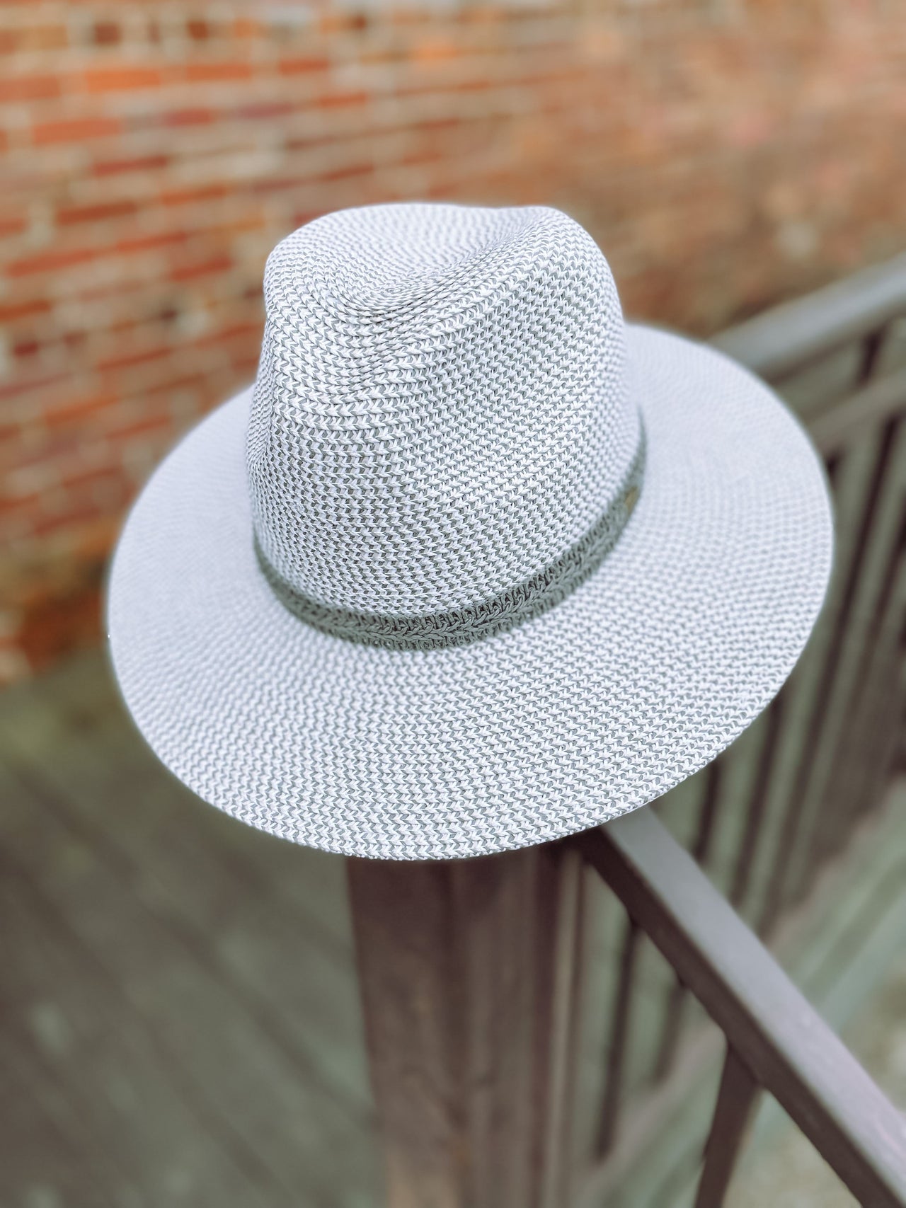 Not Enough Panama Sun Hat- Gray