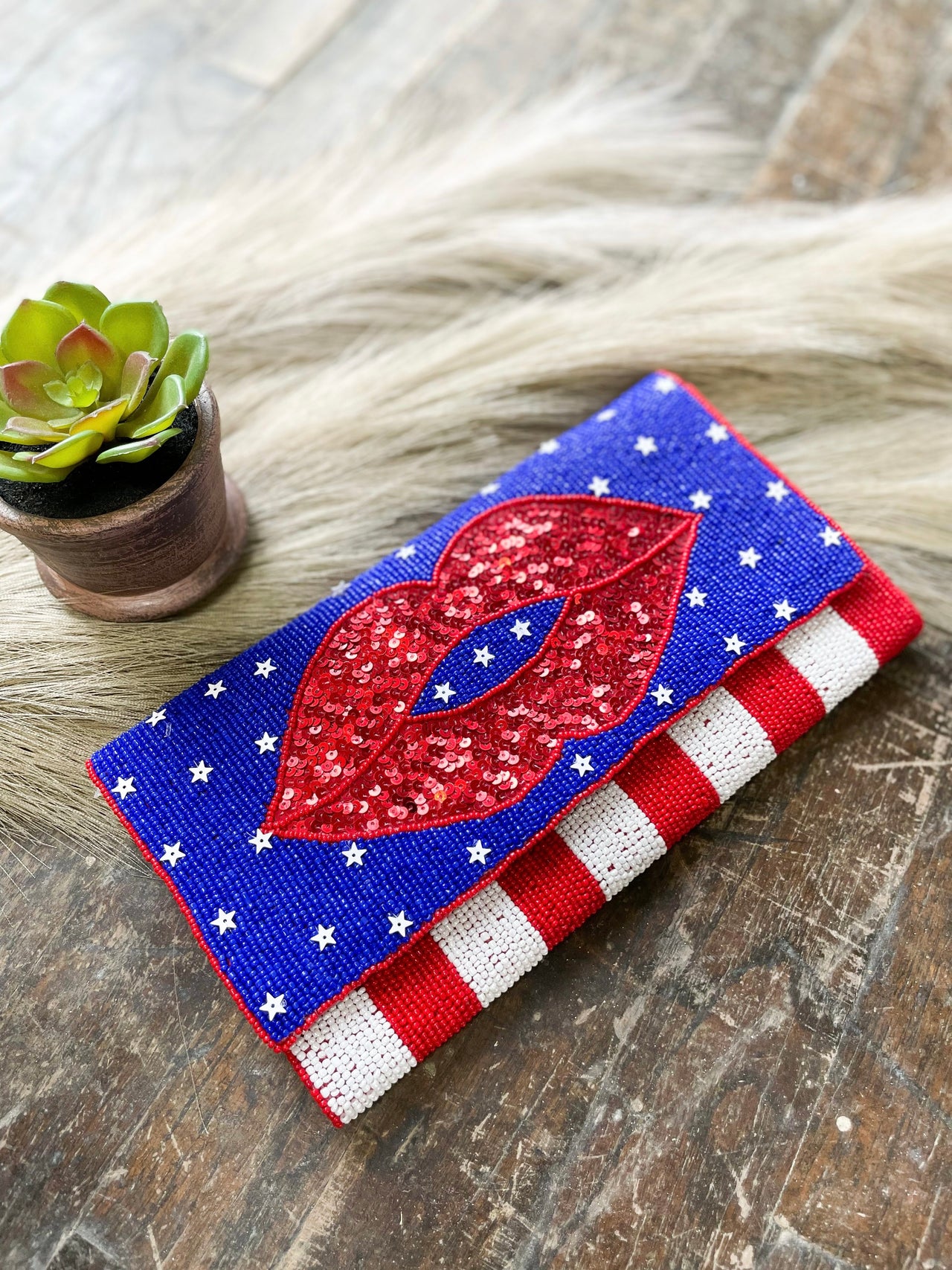 Patriotic Star Clutch/Crossbody