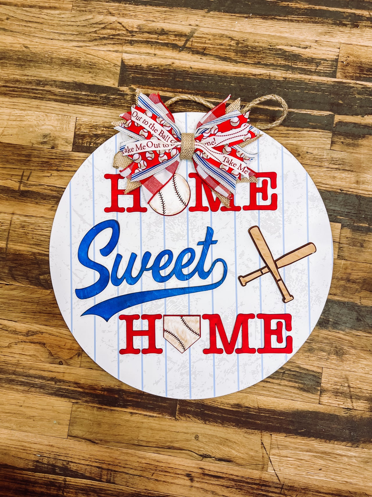 Home Sweet Home Sign- Baseball