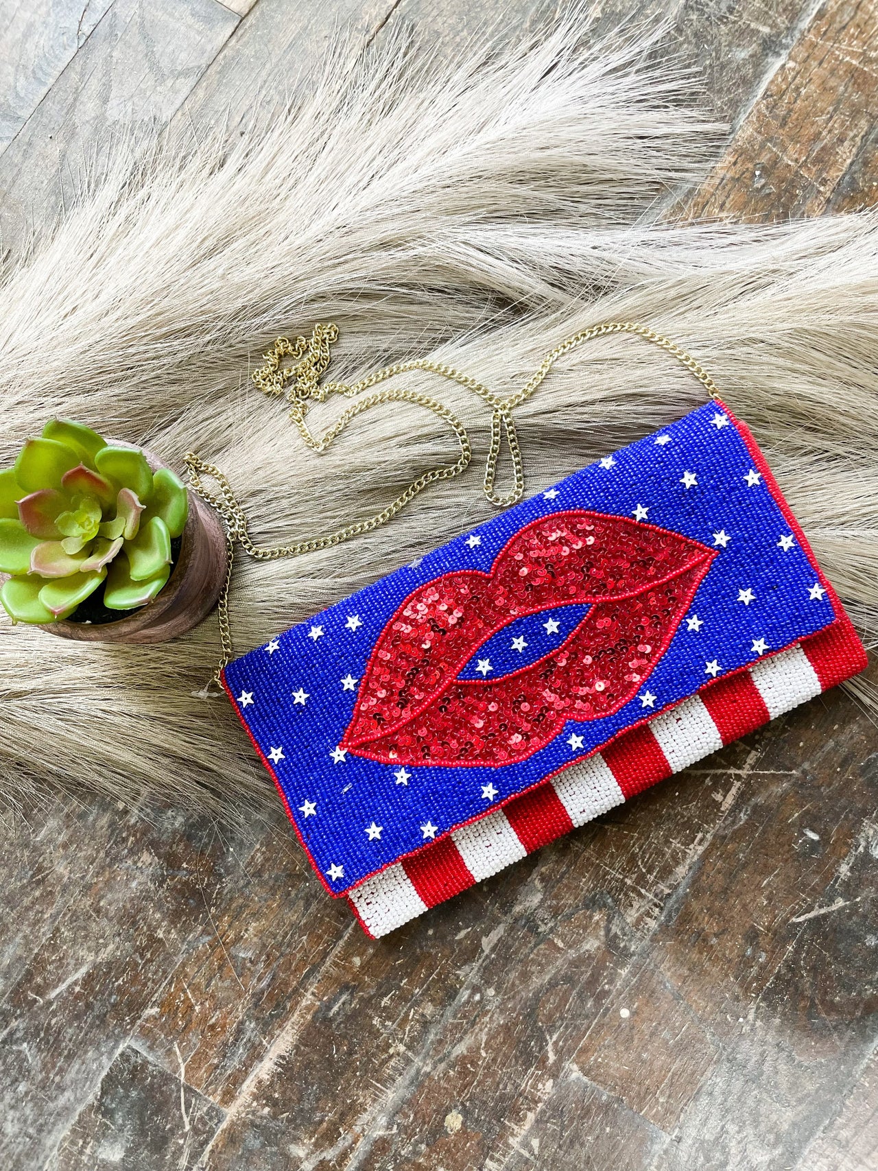 Patriotic Star Clutch/Crossbody