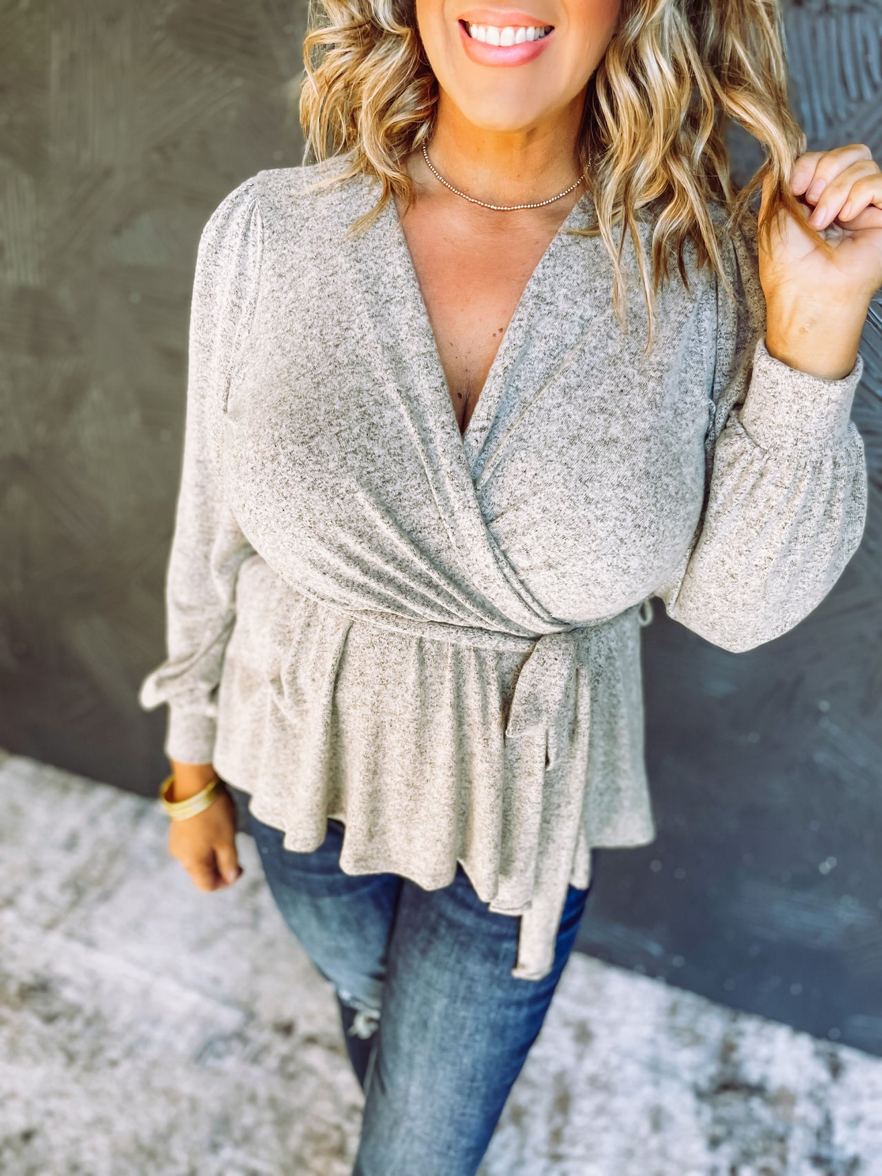 Willow Surplice Knit Top