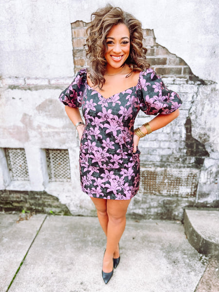 Hailey Purple Flower Dress