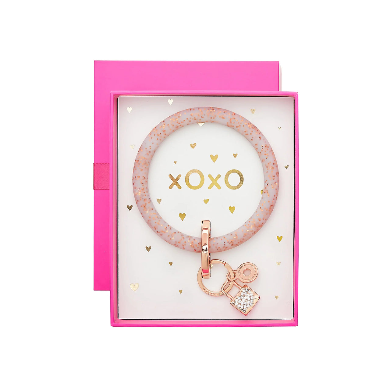 Rose Gold Confetti- Boxed Set With Charm