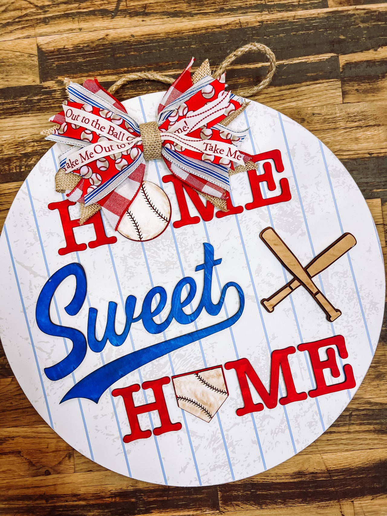Home Sweet Home Sign- Baseball