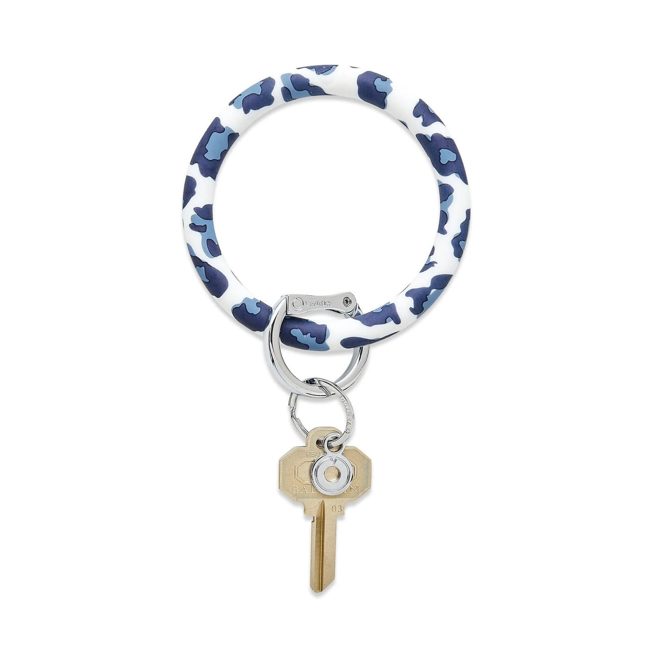 Navy Leopard Collection Key Ring