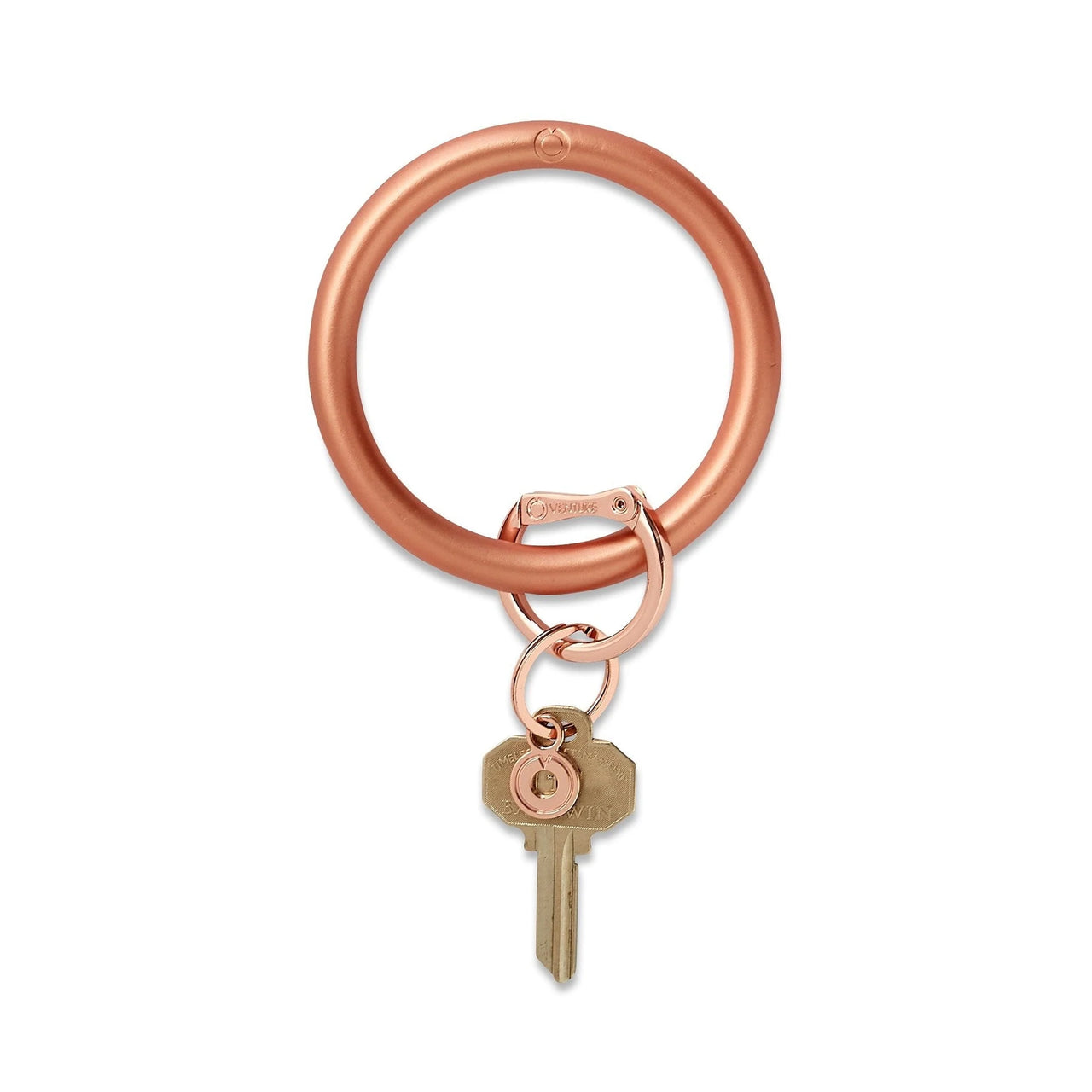 Solid Rose Gold Pearlized Collection Key Ring