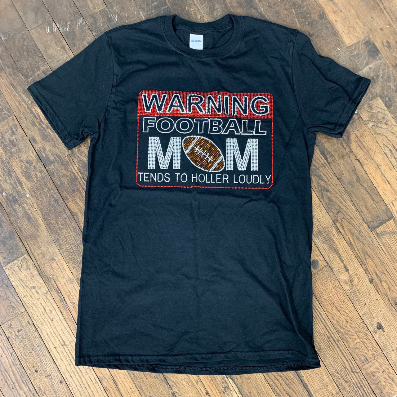 Warning Football Mom - Texas Bling